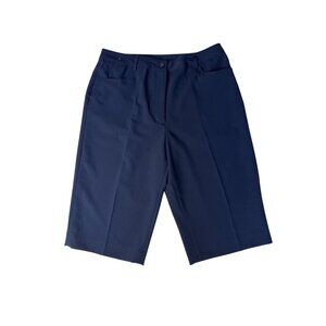 Monterey Club Womens Navy Golf Shorts Size 14 Stretch Polyester Blend New With T